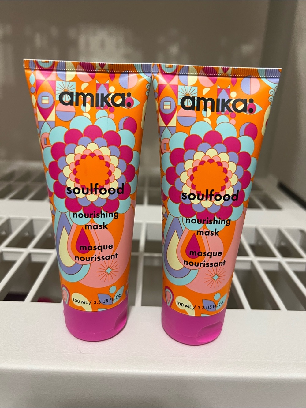 amika Soulfood Nourishing Mask – Pink, Orange & Blue Packaging
